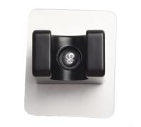 Supporto per soffione doccia portatile lucido con supporto a ventosa, installazione con trapano per evitare danni alla parete, supporta soffioni sia rotondi che quadrati con adesione solida (nero)