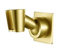 Supporto per soffione doccia portatile, supporto regolabile per soffione doccia, supporto per montaggio a parete, ottone spazzolato/finitura oro, installazione senza trapano