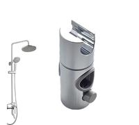 Supporto per soffione doccia regolabile - Supporto a morsetto per barra scorrevole, girevole per doccetta, guida di supporto facile da installare | Base di fissaggio asta per uso bagno