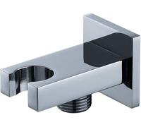 Supporto per soffione doccia, Supporto for doccia portatile da parete G1/2", braccio regolabile universale for bagno, 1 pezzo(Chrome)