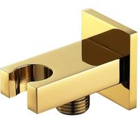 Supporto per soffione doccia, Supporto for doccia portatile da parete G1/2", braccio regolabile universale for bagno, 1 pezzo(Titanium Gold)