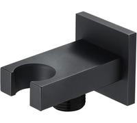 Supporto per soffione doccia, Supporto for doccia portatile da parete G1/2", braccio regolabile universale for bagno, 1 pezzo(Black)