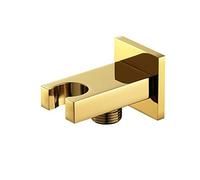 Supporto per soffione doccia, Supporto for soffione doccia a parete for bidet con flangia da 1/2" in ottone, confezione da 2 multicolore(Titanium Gold)