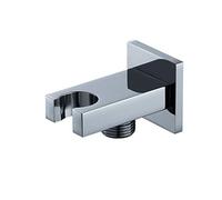 Supporto per soffione doccia, Supporto for soffione doccia a parete for bidet con flangia da 1/2" in ottone, confezione da 2 multicolore(Chrome)