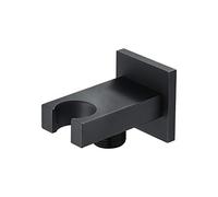 Supporto per soffione doccia, Supporto for soffione doccia a parete for bidet con flangia da 1/2" in ottone, confezione da 2 multicolore(Black)