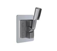 Supporto per soffione doccia, Supporto for soffione doccia regolabile con ventosa, tipo Lotus, in plastica multicolore, 7,3x4x14 cm(Gun Gray)