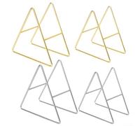 Supporto per sottobicchieri a triangolo realizzato in ferro, fornisce un supporto sicuro per la maggior parte delle forme di sottobicchieri, impermeabile e facile manutenzione per uso in cucina (oro L