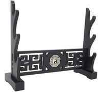 Supporto per spada da pettegolezzo Supporto per spada Tai Chi nero Supporto per arma Supporto per spada giapponese Samurai Rack e supporto per spada standard Supporto per spada a strati （3Tier）
