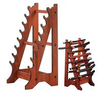 Supporto per Spada - Supporto per Coltello da Terra in Legno Massiccio, Supporto per Spada Samurai Stand Bracket Rack Display, Sword Katana Hanger Adatto per Katana Wakizashi Tutti Tipi Spade