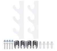 Supporto per spada Supporto per display in acrilico a tre strati montato a parete per Katana Wakizashi Tanto Decorazione per la casa Decorazioni per ufficio Materiale premium (Trasparente 1 paio)