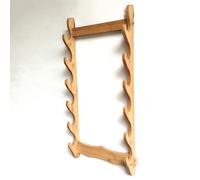Supporto per Spada, Supporto per Katana, espositore per Katana e wakizashi per Arti Marziali, Compatibile con Tutte Le Spade da 1 a 12 Ripiani (Colore Legno, 6 Ripiani)