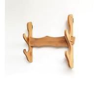 Supporto per Spada, Supporto per Katana, espositore per Katana e wakizashi per Arti Marziali, Compatibile con Tutte Le Spade, da 1 a 12 Ripiani (Colore Legno, 2 Ripiani)