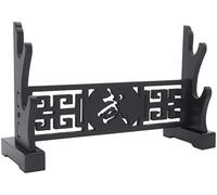 武 Supporto per spada Supporto per spada Tai Chi nero Supporto per arma Espositore per spada giapponese Samurai Appendiabiti e supporto per spada standard Supporto per spada a strati （2Tier）