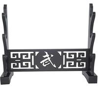 武 Supporto per spada Supporto per spada Tai Chi nero Supporto per arma Supporto per spada giapponese Samurai Appendiabiti e supporto per spada standard Supporto per spada a strati （3 livelli）