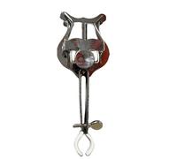 Supporto per spartiti a tromba, supporto per lira in metallo per banda, argento, 15,5 x 5,3 x 1,9 cm