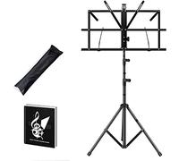 Supporto per spartiti portatile e pieghevole per treppiede in metallo Supporto per musica regolabile in altezza con borsa per il trasporto leggero per i viaggi (colore : nero stile C)