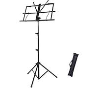 Supporto per spartiti portatile e pieghevole per treppiede in metallo Supporto per musica regolabile in altezza con borsa per il trasporto leggero per i viaggi (colore: nero stile A)