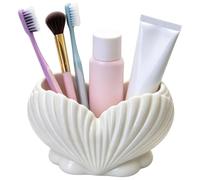 Supporto per spazzolino da denti con stampa 3D a conchiglia | Portaspazzolino estetico per bagno, lavandino, scrivania, pennelli da trucco, penne, articoli da toeletta, casa, vacanze