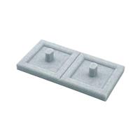 Supporto per spazzolino elettrico compatibile con le principali marche, incluso vassoio antigoccia (marmo, doppio)