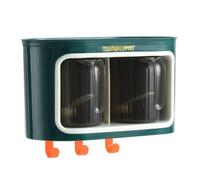 Supporto per spezie da parete, per pepe con ganci, contenitore per taniche | Set di condimenti in vetro trasparente, set di barattoli da cucina per pepe, zucchero e spezie