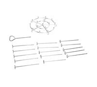 Supporto per Spiedini in Acciaio Inox 304 per Friggitrice ad Aria Pinxia - Griglia Multifunzione per Cottura, Disidratazione e Barbecue (8QT)