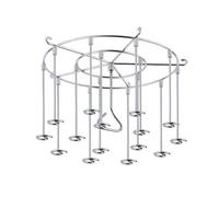 Supporto per spiedini, in acciaio inox, per friggitrice ad aria, verticale, non c'è bisogno di capovolgere, per forno, pentola a pressione, friggitrice ad aria (21 cm x 9,5 cm)