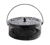 Supporto Per Spirali Di Incenso - Portaincenso Fly Scatola in Legno di Sandalo,Bruciatore Metallico con Coperchio Maniglia Decorazione Casa Portatile per Camera da Letto e Soggiorno