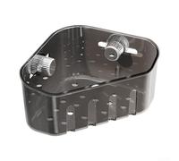 Supporto per spugna con fori di scarico a forma di triangolo ad angolo e meccanismo press-to-dump per una rimozione affidabile dell'acqua durante l'uso (grigio)