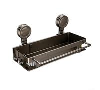 Supporto per spugna in acciaio inox per lavello da cucina, con vassoio di scarico rimovibile, supporto a ventosa, supporta bottiglie di sapone, spugne e tappo per lavello insieme (B)
