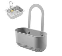 Supporto per spugna per lavello, senza trapano, | Supporto per lavello, per casa, ufficio, camera da letto, bagno, hotel, dormitorio, spazzola per sapone, grigio