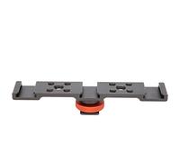 Supporto per staffa barra di prolunga adattatore per montaggio su slitta 3 in 1, supporto per slitta per fotocamera con 3 supporti per slitta, 2 fori per viti da 3/8 e 8 fori per (Grigio)