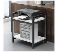 Supporto per stampante a 2/3 livelli, tavolo mobile per stampante, moderno armadio AV con ripiani aperti, armadietto per cartelle con ruote, per soggiorno, sala giochi, studio di registrazione (2