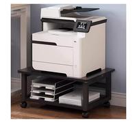 Supporto per stampante a 2 livelli con ruote bloccabili, salvaspazio sotto la scrivania, ripiano per stampante e soluzione di archiviazione per casa e ufficio, supporto per stampante versatile con