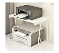 Supporto per stampante a 2 livelli con telaio in acciaio, ripiano per stampante da scrivania per ufficio e casa, scaffale per stampante nizer con design spazioso (56,9 x 34 x 38,1 cm)