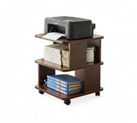 Supporto per stampante con contenitore, organizer da scrivania in legno per casa e ufficio, adatto per stampanti, scanner, fax, versatile sotto scrivania o ripiano da scrivania