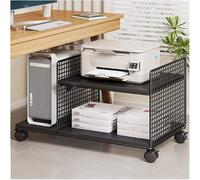 Supporto per stampante da pavimento con ruote bloccabili e rack di stoccaggio, perfetto per casa ufficio/piccoli spazi, carrello per stampante mobile facile da montare per una nizzazione efficiente