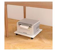 Supporto Per Stampante Da Scrivania Con 4 Ruote Girevoli E Supporto Per Cpu, Bianco, 59X44X6,6 Cm, Supporto Per Organizer Da Ufficio Per Stampante, Fotocopiatrice, Vassoi-29x44x6.6cm