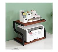 Supporto per stampante desktop a 2 ripiani, piccolo tavolo per fax, scanner e file, ripiano per stampante compatta (50 x 32 x 37 cm), soluzione salvaspazio per ufficio