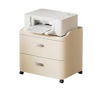 Supporto per stampante desktop con cassetto, cartella in plastica, carrello portaoggetti da ufficio a più livelli con ruote, armadietto salvaspazio per casa e ufficio (52 x 40 x 47 cm)