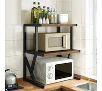 Supporto per stampante desktop Supporto per mensola a microonde da cucina per la casa e l'ufficio Soluzione di archiviazione multifunzionale per elettrodomestici e forniture