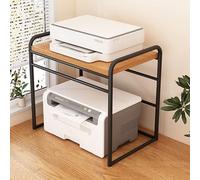 Supporto per stampante laser a 2 livelli con portaoggetti sotto la scrivania, carrello multifunzione per fax, scanner a microonde, file e libri, organizer per casa e ufficio