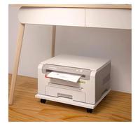 Supporto per stampante mobile con 4 rotelle, carrello per stampante, carrello per stampante, ripiano per fotocopiatrice, scaffale bianco per piante da ufficio (29 x 30 x 6,6 cm), soluzione versatile