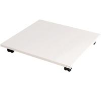 Supporto per stampante mobile con 4 ruote, carrello per stampante CPU, vassoio di rotolamento bianco, supporto per stampante sotto scrivania, dimensioni: 39 x 34 x 6,6 cm