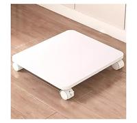 Supporto per stampante mobile con ruote bloccabili, 1 ripiano, carrello per stampante compatto per piccoli spazi, bianco, 40 x 45 cm, perfetto per casa, ufficio e spazio di lavoro
