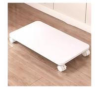 Supporto per stampante mobile con ruote bloccabili, carrello per stampante a 1 livello, soluzione compatta per piccoli spazi, bianco (E 60 x 35)