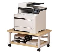 Supporto per stampante mobile con ruote Carrello per scaffale di rotolamento per uso ufficio Soluzione di archiviazione versatile Carrello stampante con ruote girevoli sotto la scrivania ripiano