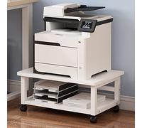 Supporto per stampante mobile con ruote Carrello per scaffale di rotolamento per uso ufficio Soluzione di archiviazione versatile Carrello stampante con ruote girevoli sotto la scrivania ripiano