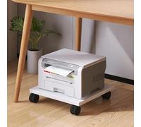 Supporto per stampante regolabile con ruote bloccabili, ripiano sotto scrivania e supporto per CPU, perfetto per soluzioni domestiche e Space Sag