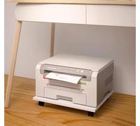 Supporto per stampante su ruote, con 4 ruote bloccabili, 49 x 30 x 6,6 cm, ripiano salvaspazio per stampante per casa e ufficio