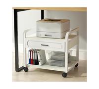 Supporto per stampante vintage a 2 livelli con cassetti Carrello per stampante mobile per casa ufficio sotto la scrivania Storage nizer elegante soluzione salvaspazio per mobili da ufficio